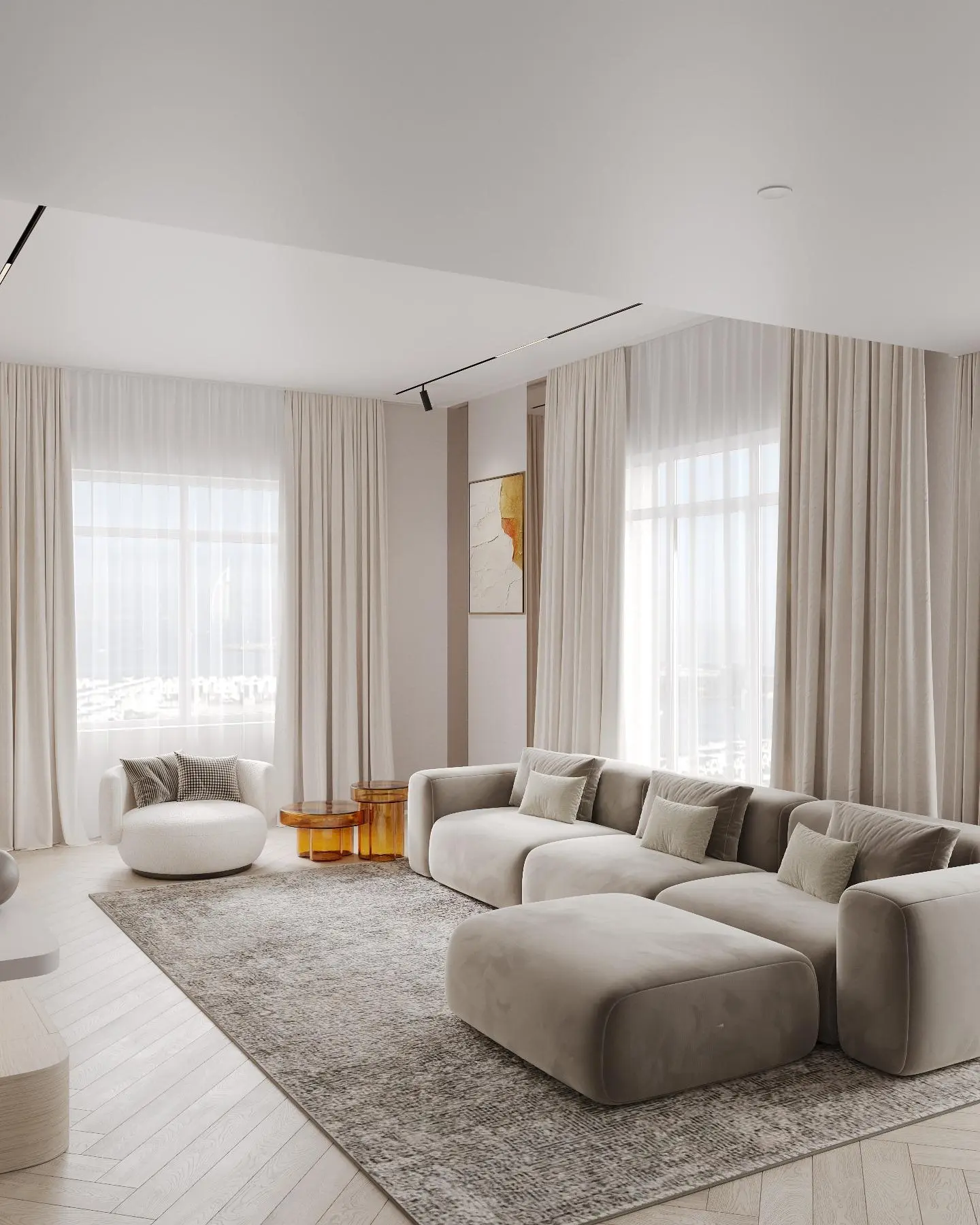 Bright luxury lounge interior