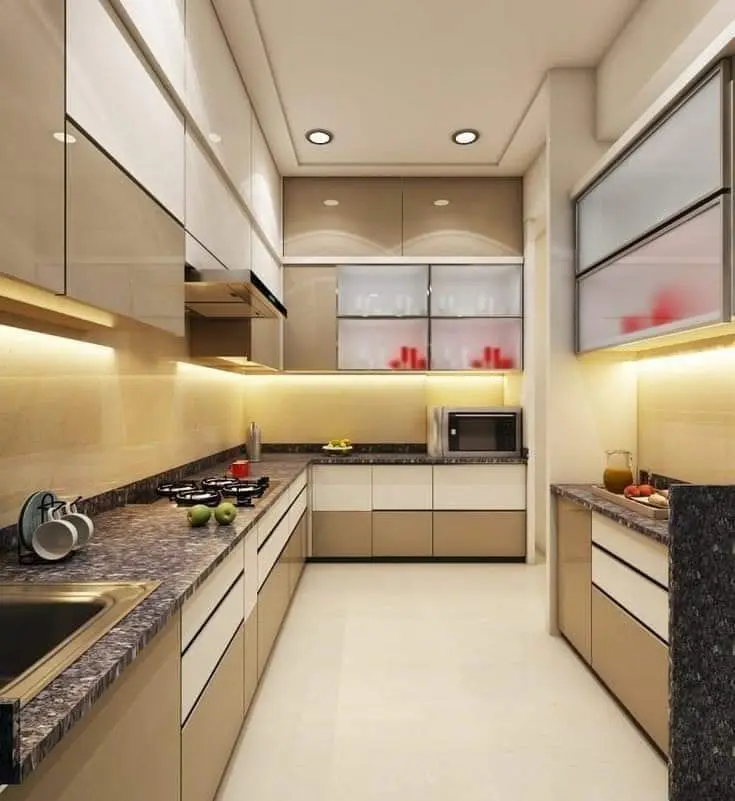 Bright ivory apartment kitchen renovation