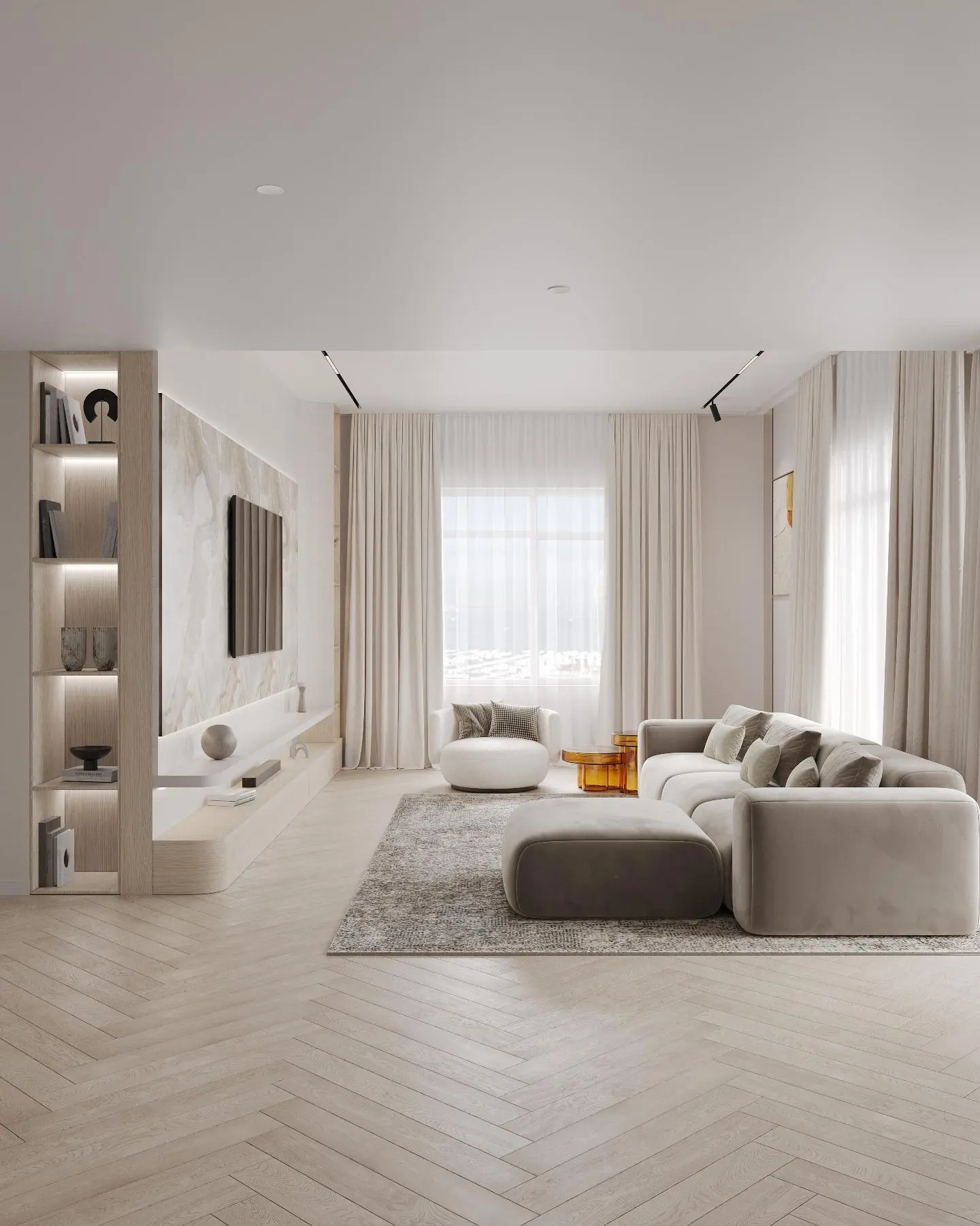 High-end villa lounge interior renovation